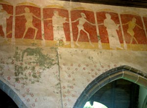 Fresque de la "Danse Macabre" de la chapelle Kermaria an Isquit.