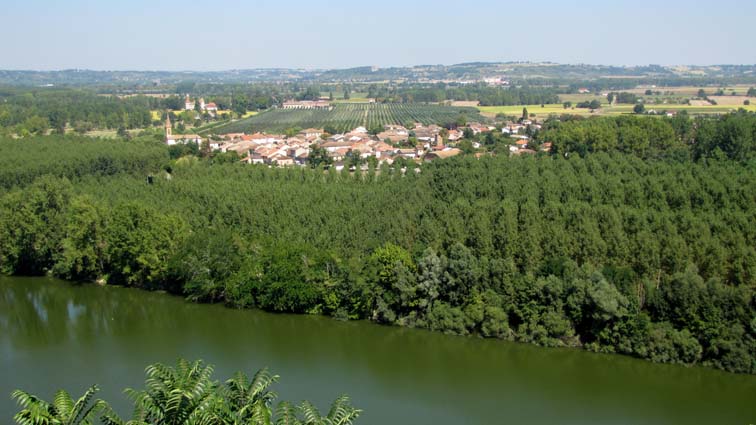 Vue sur Espalais et sur la Garonne
