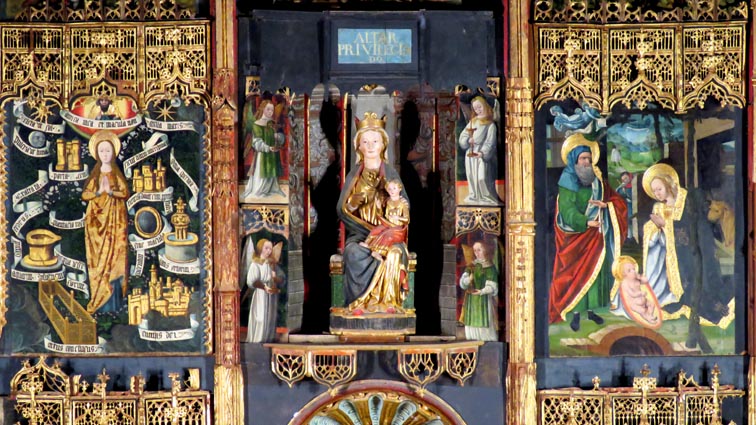 Détail du retable de l'église Saint Saturnin d'Artajona