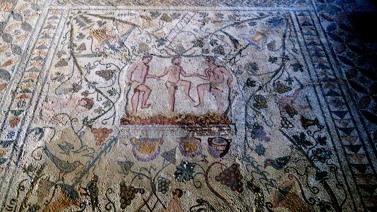 Mosaïque de la maison romaine de l'Amphithéâtre de Mérida