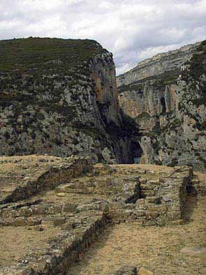 Puente del Diablo, vu de la cité romaine de Liedena