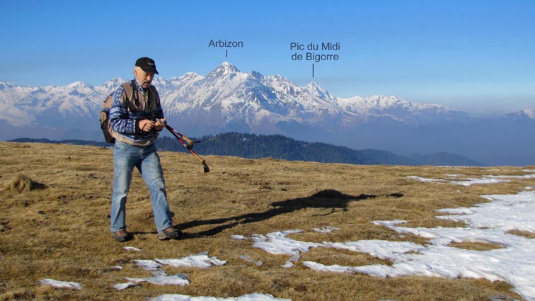 Paul, avec l'Arbizon et le Pic du Midi de Bigorre.
