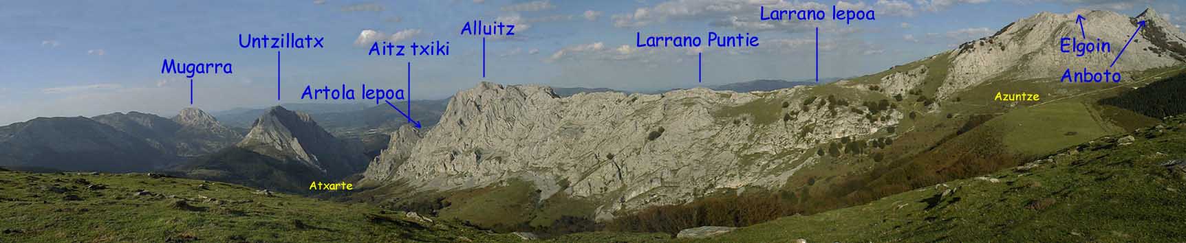 Vue panoramique depuis Urkiolaguirre.