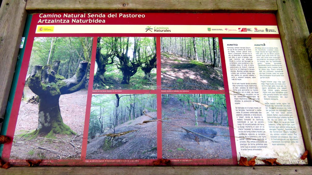 Panneau d'information "Camino Natural Senda del Pastoreo - Artzaitza Naturbidea"