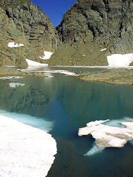 Lac Glacé et brèche de Tuquerouye.
