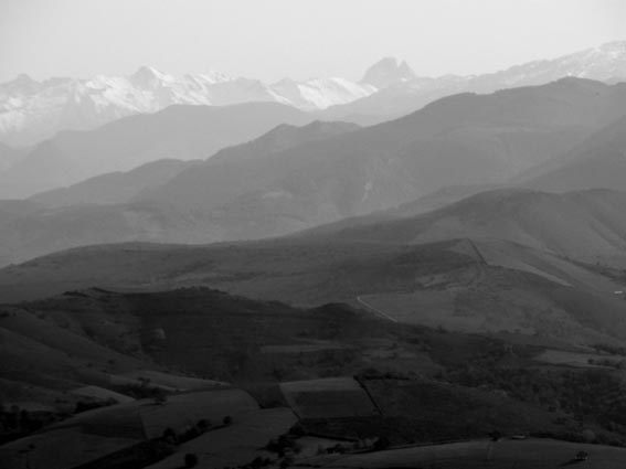 Vue sur le Pic du Midi d'Ossau.