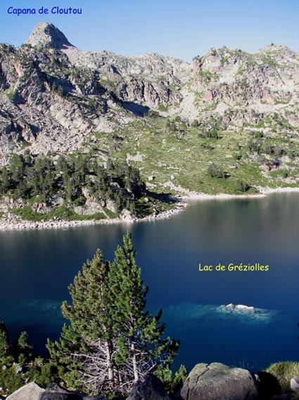 Le lac de Gréziolles et le Campana de Cloutou.