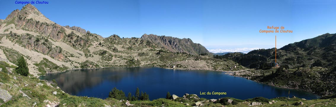 Lac et refuge de Camapana de Cloutou.