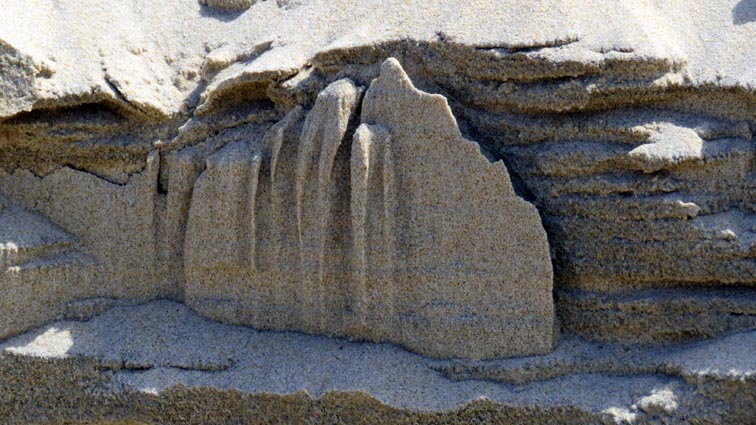 Sculpture de sable naturelle