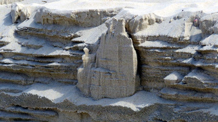 Sculpture de sable naturelle