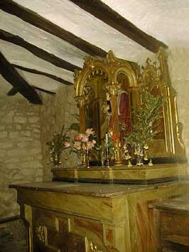 Intérieur de l'ermitage Santa Lucia