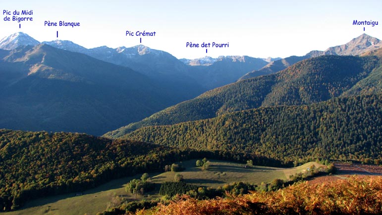 Panorama du Pic du Midi de Bigorre au Montaigu.