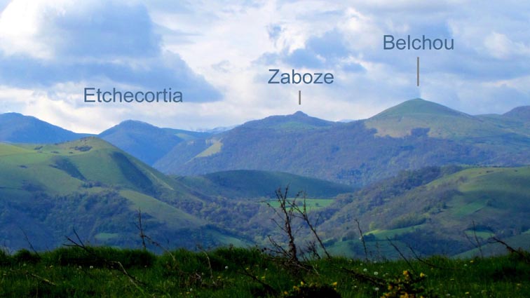 Etchecortia, Zaboze et Belchou.