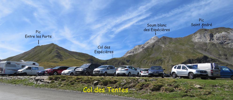 Pic de Saint André et Pic Entre les Ports vus du Col des Tentes