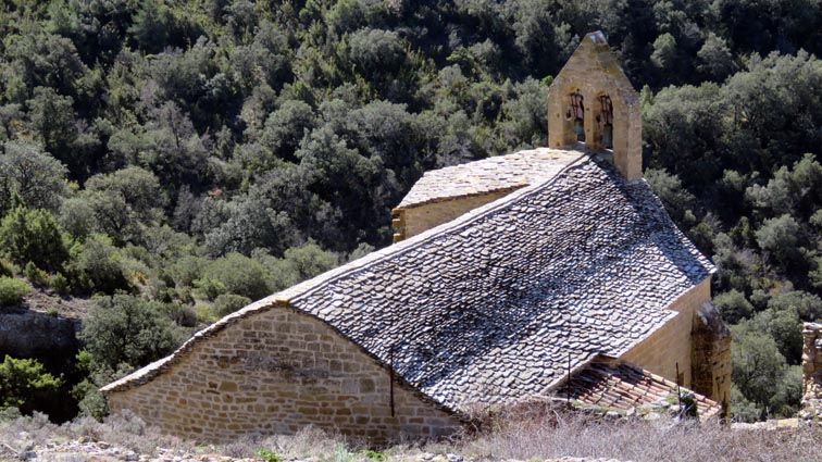 L'église de Torre de Peña vue de dessus
