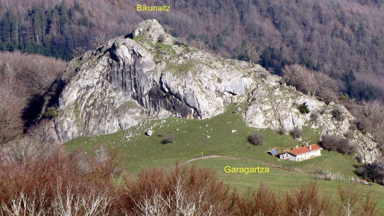Bikunaitz et la cabane de Garagartza.