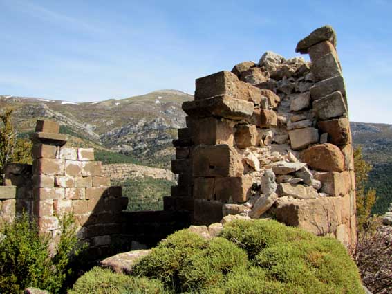 Les ruines de l'ermitage de la Virgen de Arraro
